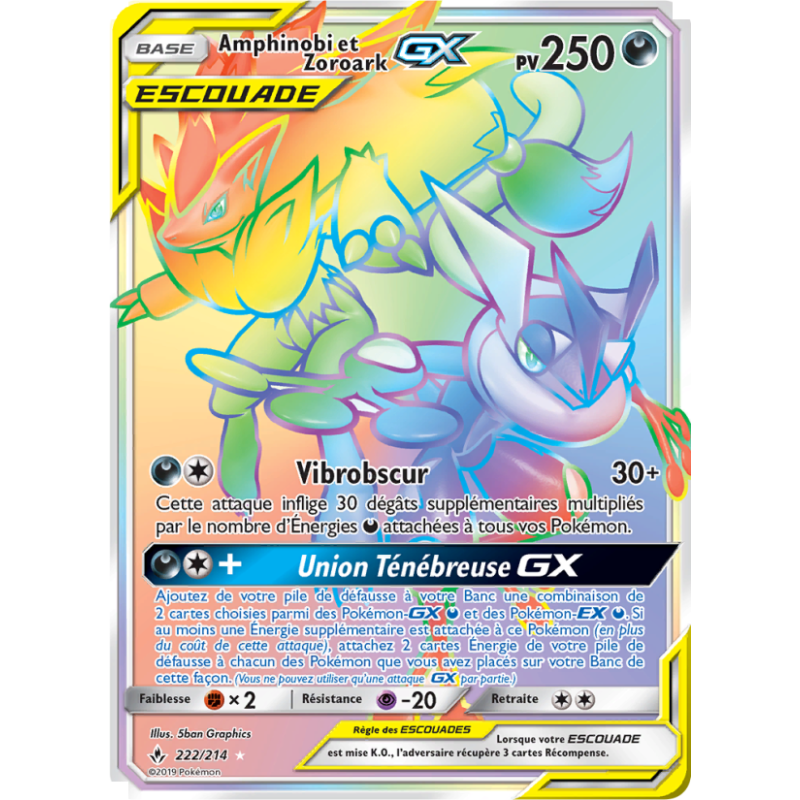 Amphinobi et Zoroark GX 222/214