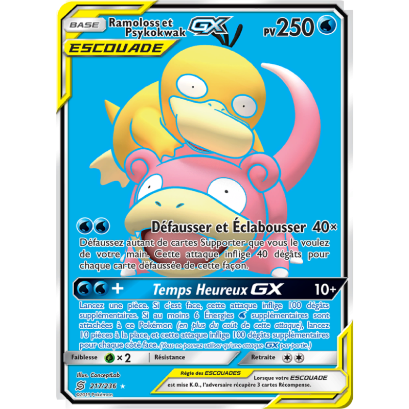 Ramoloss et Psykokwak GX 217/236