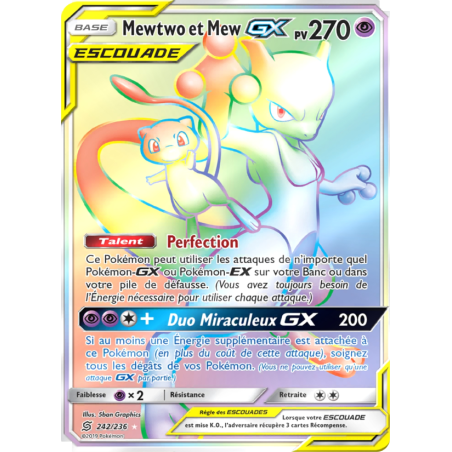 Mewtwo et Mew GX 242/236