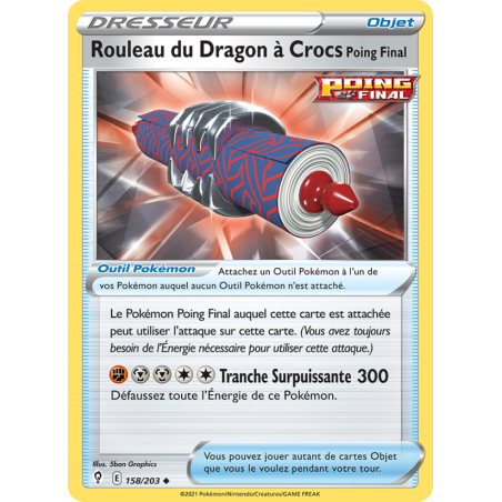 Rouleau du Dragon à Crocs Poing Final 158/203