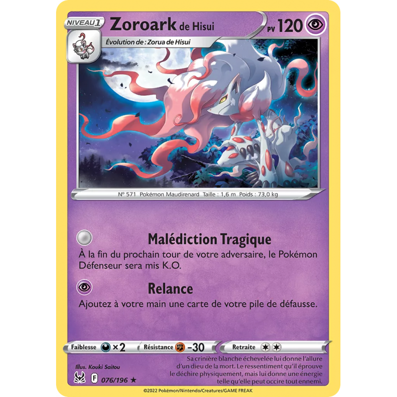 Zoroark de Hisui 76/196