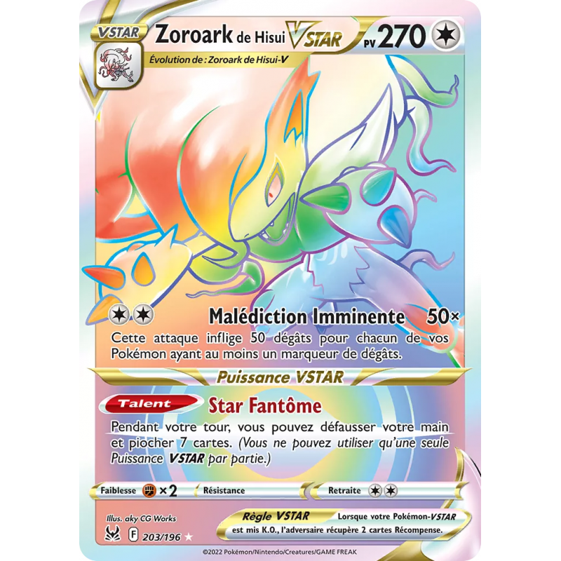 Zoroark de Hisui VSTAR 203/196