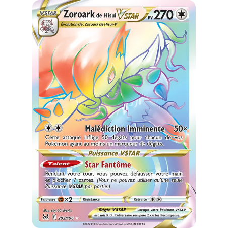 Zoroark de Hisui VSTAR 203/196