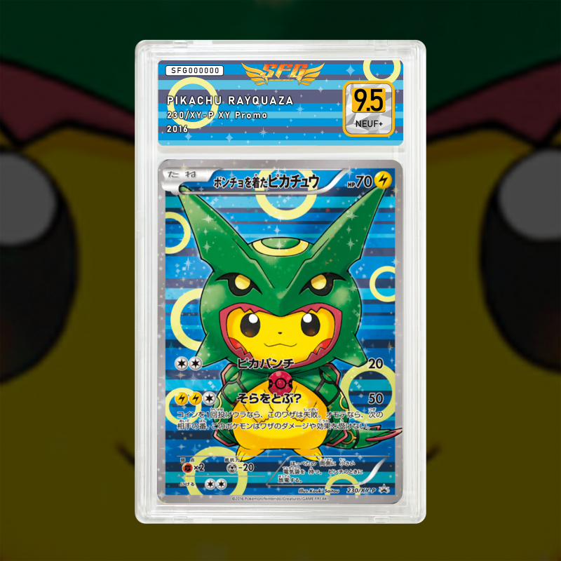 Gradation Pikachu Rayquaza Poncho 230 Full Art | SFG Grading