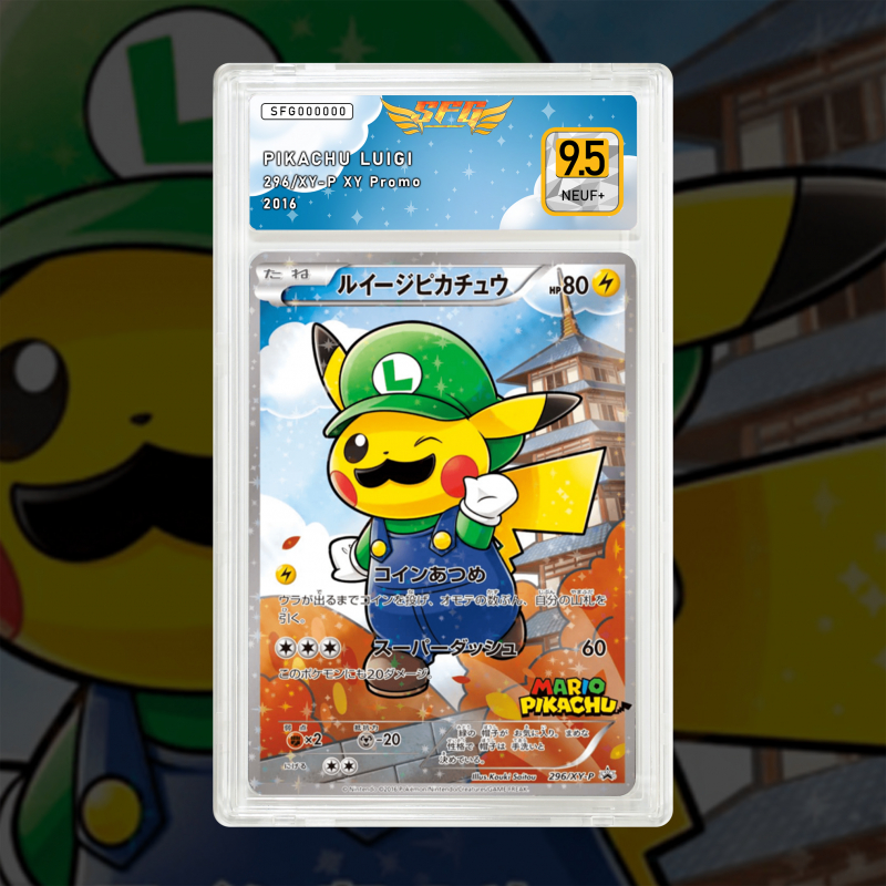Gradation Pikachu Luigi 296 Full Art | SFG Grading
