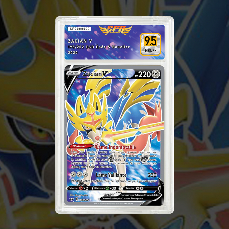 Gradation Zacian V 195/202 Full Art | SFG Grading