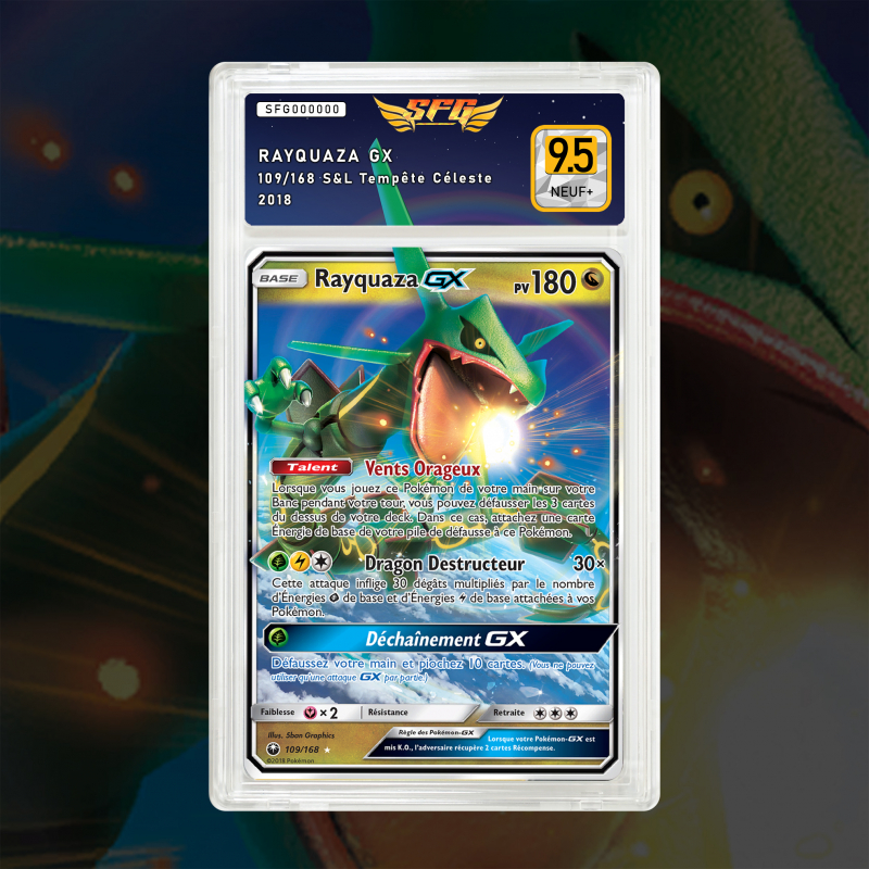 Gradation Rayquaza Gx 109/168 Full Art | SFG Grading