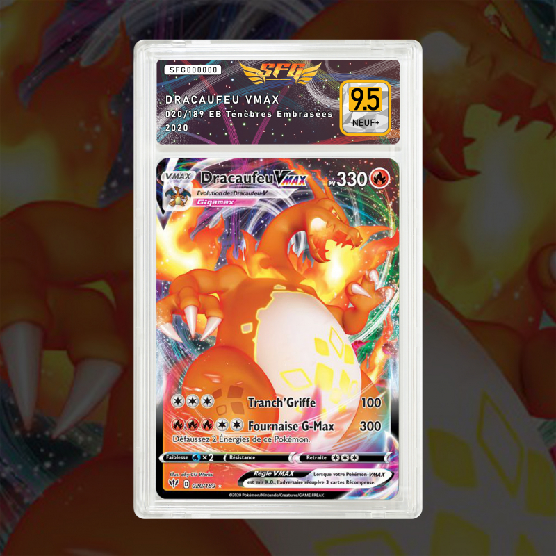 Gradation Dracaufeu Vmax 020/189 Full Art | SFG Grading
