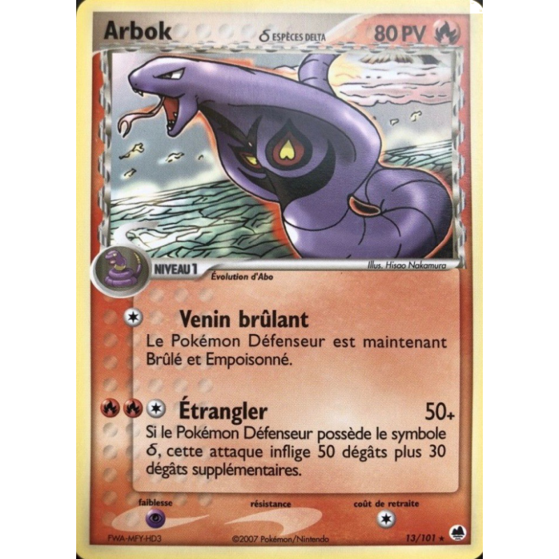 Arbok d ESPÈCES DELTA 13/101