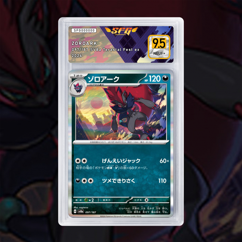 [FULL ART] ZOROARK 097/187 [NUM JP TEMPORAIRE] SFG GRADING