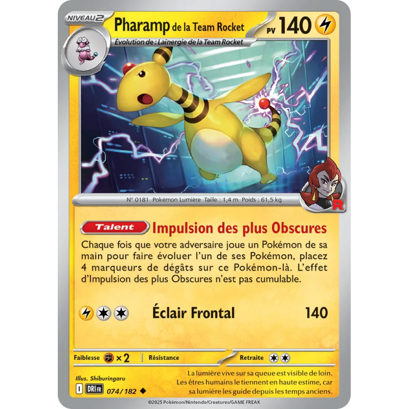 Pharamp de la Team Rocket 074/182