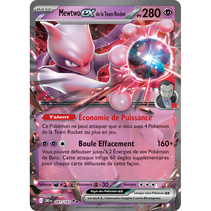 Mewtwo ex de la Team Rocket 081/182