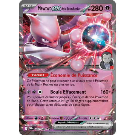 Mewtwo ex de la Team Rocket 081/182