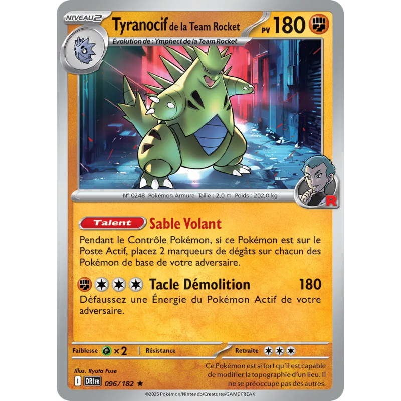 Tyranocif de la Team Rocket 096/182