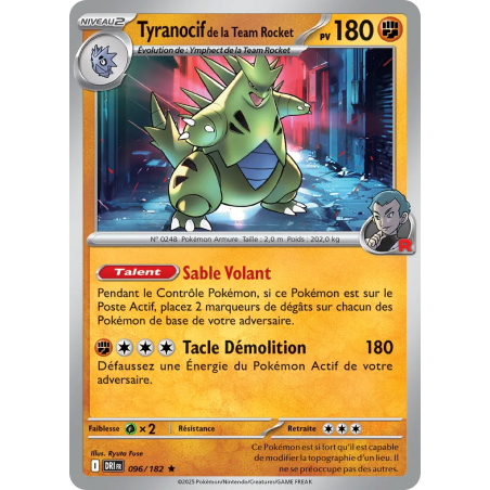 Tyranocif de la Team Rocket 096/182