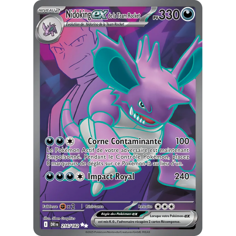 Nidoking ex de la Team Rocket 216/182