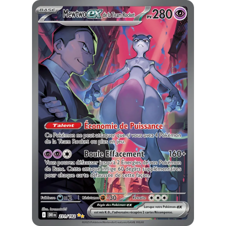 Mewtwo ex de la Team Rocket 231/182