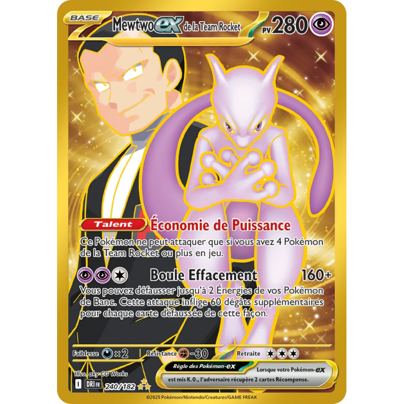 Mewtwo ex de la Team Rocket 240/182
