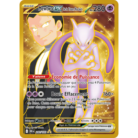 Mewtwo ex de la Team Rocket 240/182