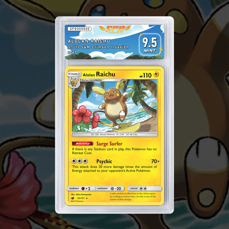 Gradation Raichu D'alola 31/111 Full Art | SFG Grading