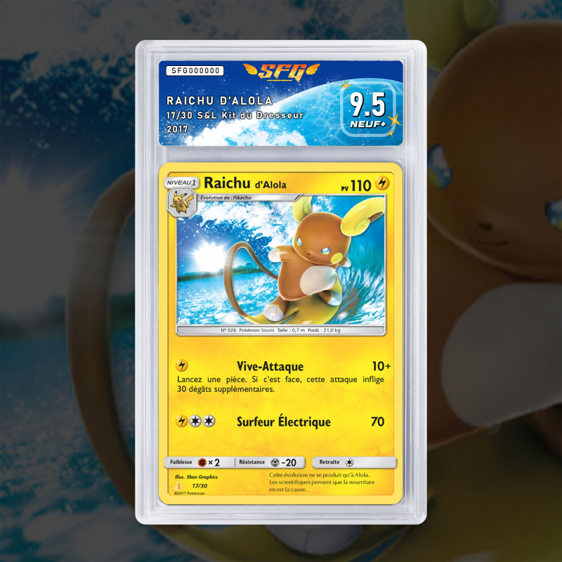 Gradation Raichu D'alola 17/30 Full Art | SFG Grading