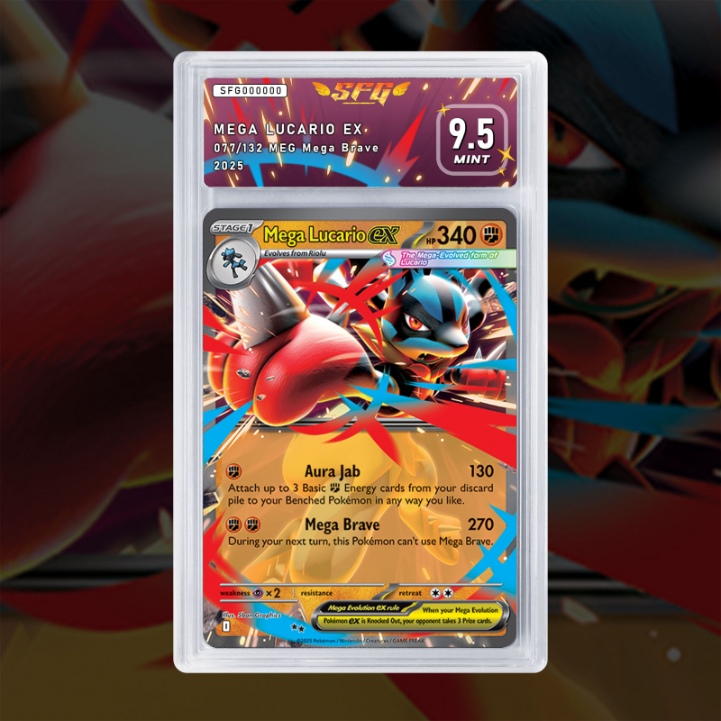 Gradation Mega Lucario Ex 077/132 Full Art | SFG Grading