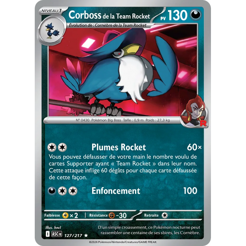 Corboss de la Team Rocket 127/217
