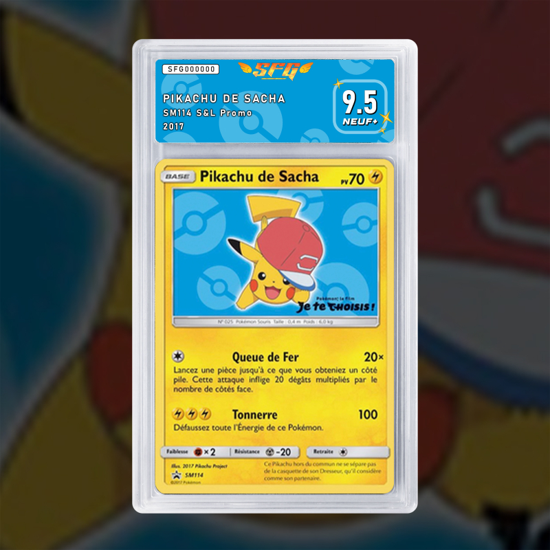 Gradation Pikachu De Sacha SM114 Full Art | SFG Grading