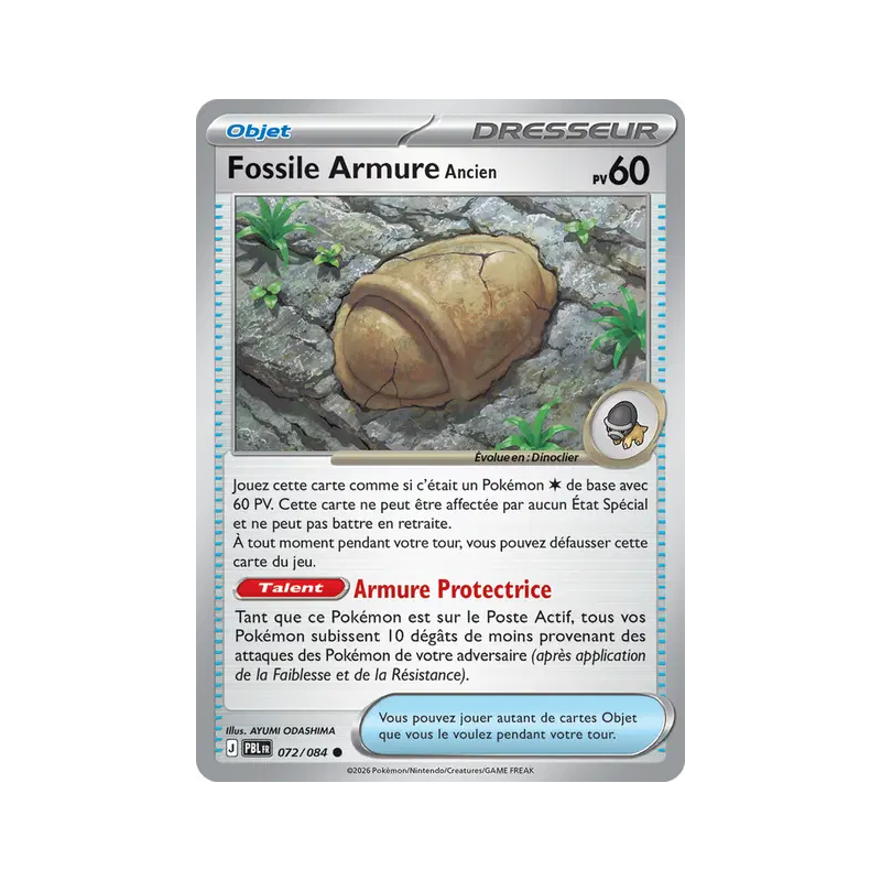 Fossile Armure Ancien 072/084
