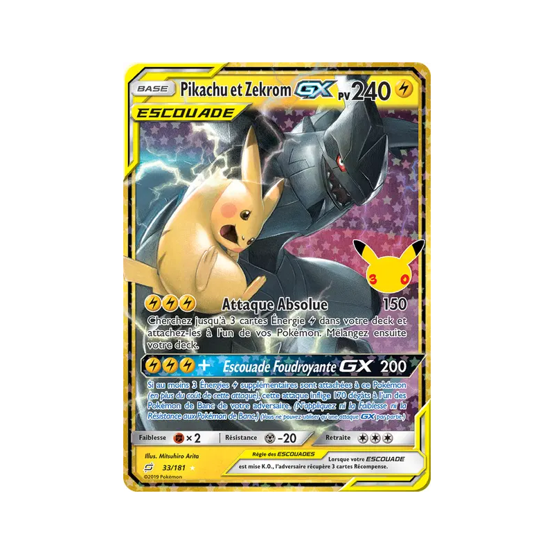 Pikachu et Zekrom-GX 033/181
