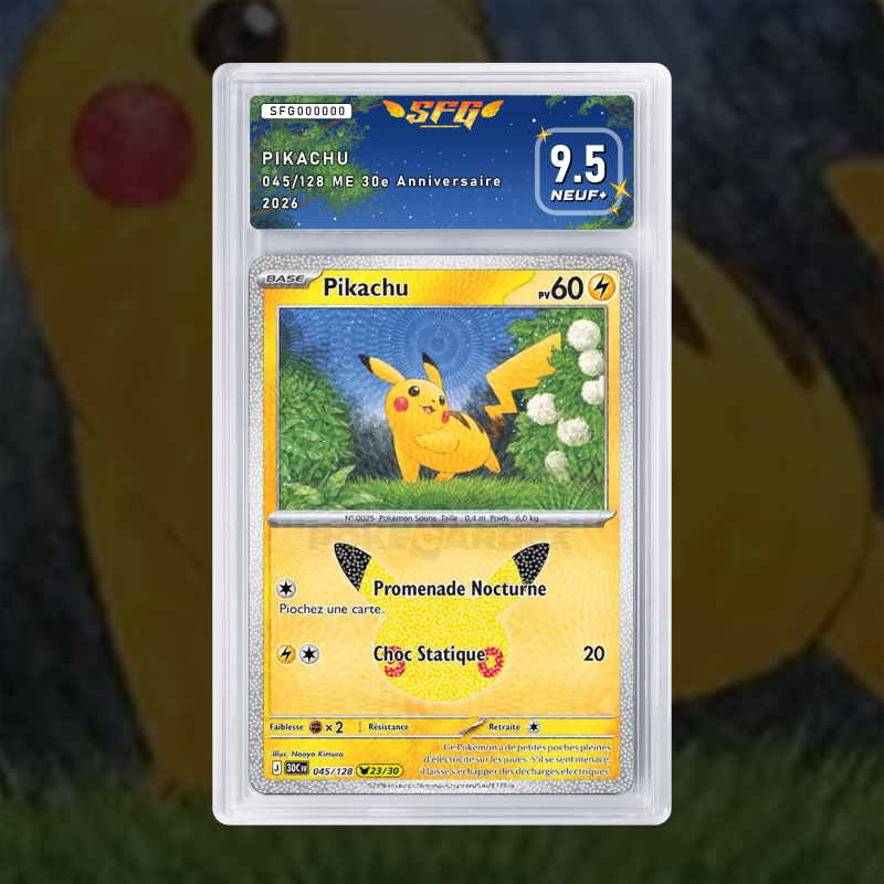 Gradation Pikachu 045/128 Full Art | SFG Grading