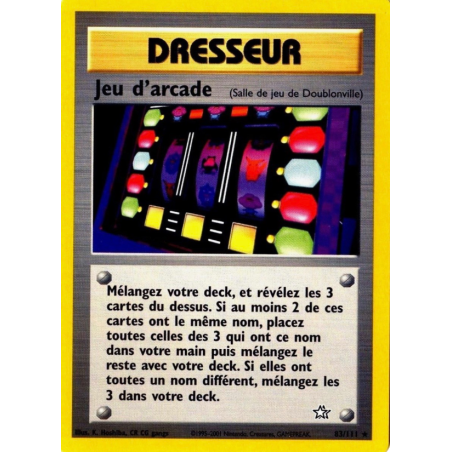 Jeu d'arcade 83/111