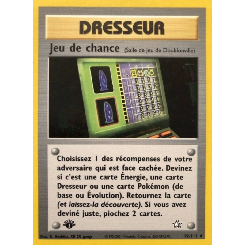 Jeu de chance 92/111